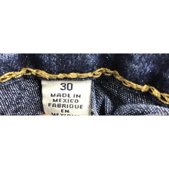 True Religion World Tour Legging Blue Jeans Womens 30 Thick Stitch Multi Color - Picture 6 of 10